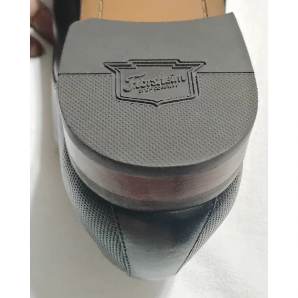 Florsheim Postino Mens Black Leather Chiseled Cap Toe Oxford Dress Shoes Size 13